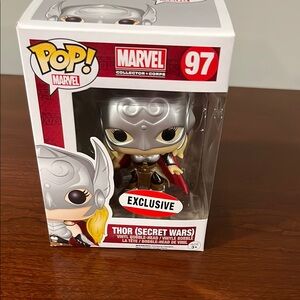 Funko Pop Marvel Thor with Silver Helmet and Red Cape